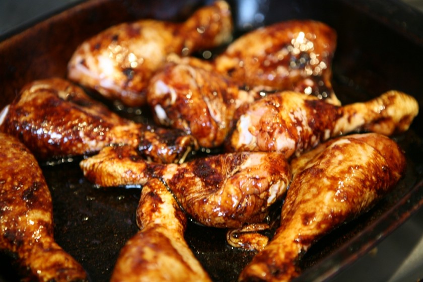 Little Pink Kitchen Sticky Chicken Drumsticks. Forestside